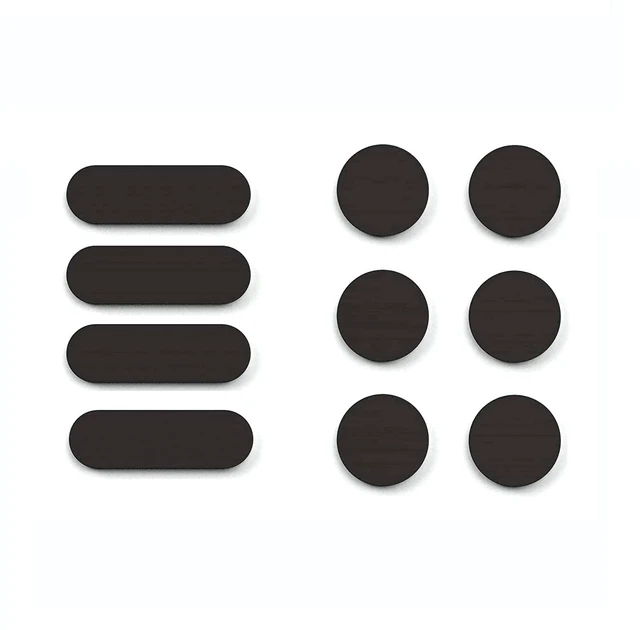 Main image of Universal Webcam Cover Stickers - Privacy Protection Accessory, No Residue Application, Safe Screen Closure - Dots and Bars, 20 Pieces - Black