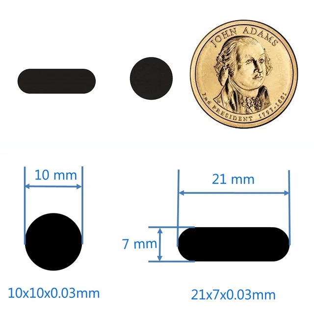Alt view image 2 of 7 - Universal Webcam Cover Stickers - Privacy Protection Accessory, No Residue Application, Safe Screen Closure - Dots and Bars, 20 Pieces - Black