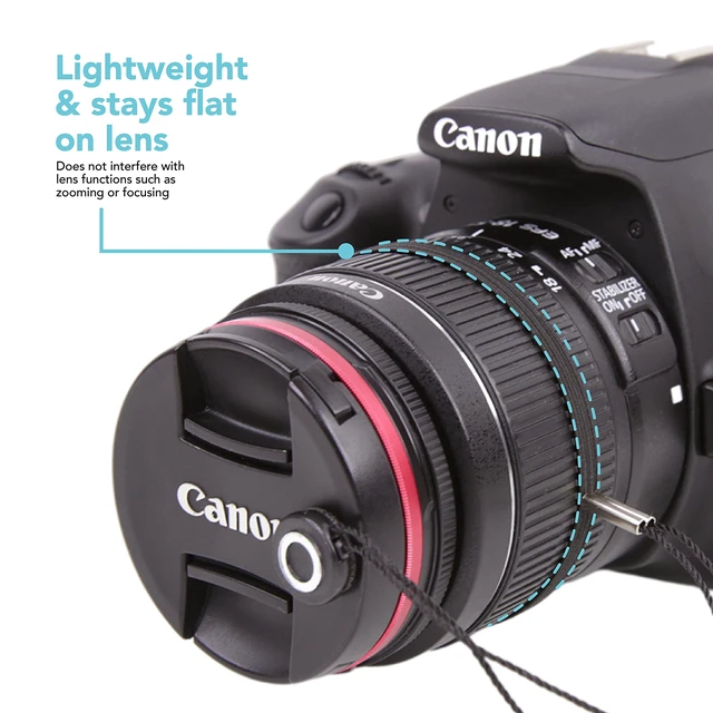 Alt view image 6 of 7 - Camera Lens Cap Leash with Elastic String, Compatible with Universal DSLR SLR Evil Mirrorless Cameras Video (1 Piece)