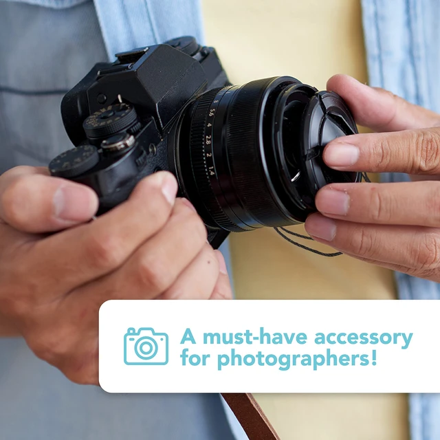 Alt view image 7 of 7 - Camera Lens Cap Leash with Elastic String, Compatible with Universal DSLR SLR Evil Mirrorless Cameras Video (1 Piece)