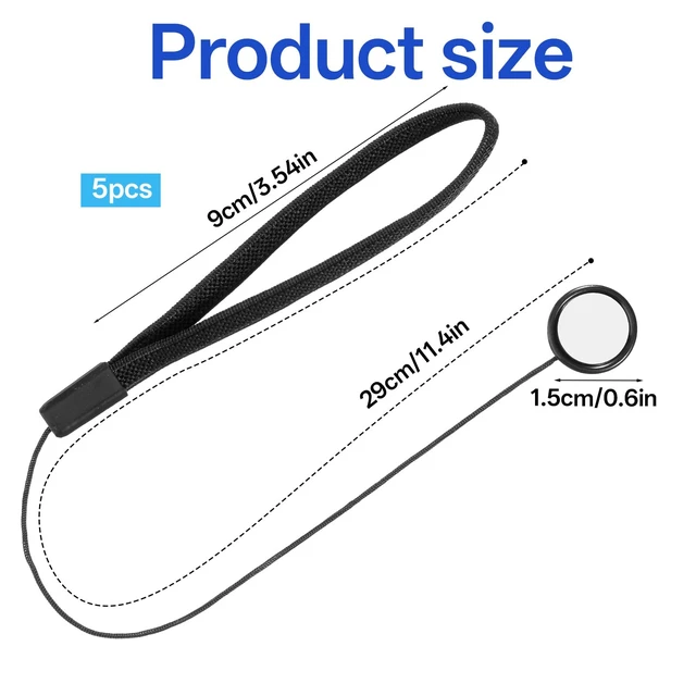 Alt view image 2 of 7 - 5 PCS Lens Cap Leash, Anti-Lost Lens Cap Keeper with Elastic String, Camera Caps Tether for Nikon Sony Sigma and Others SLR DSLR SLR Mirrorless Cameras