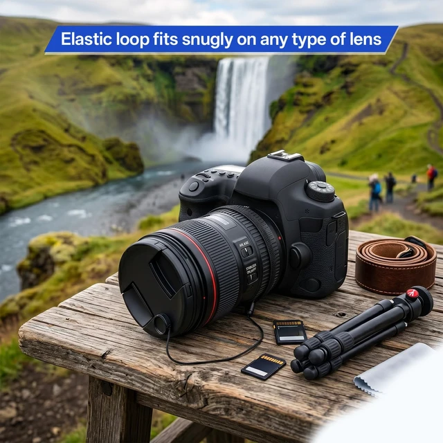 Alt view image 3 of 7 - 5 PCS Lens Cap Leash, Anti-Lost Lens Cap Keeper with Elastic String, Camera Caps Tether for Nikon Sony Sigma and Others SLR DSLR SLR Mirrorless Cameras