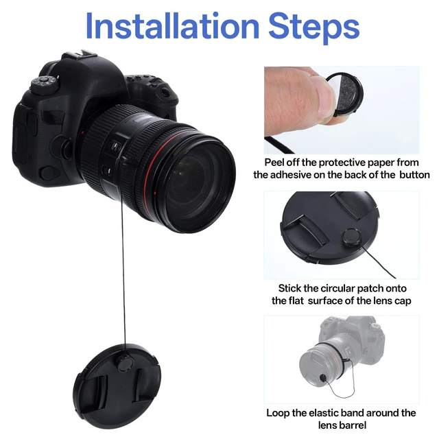 Alt view image 6 of 7 - 5 PCS Lens Cap Leash, Anti-Lost Lens Cap Keeper with Elastic String, Camera Caps Tether for Nikon Sony Sigma and Others SLR DSLR SLR Mirrorless Cameras