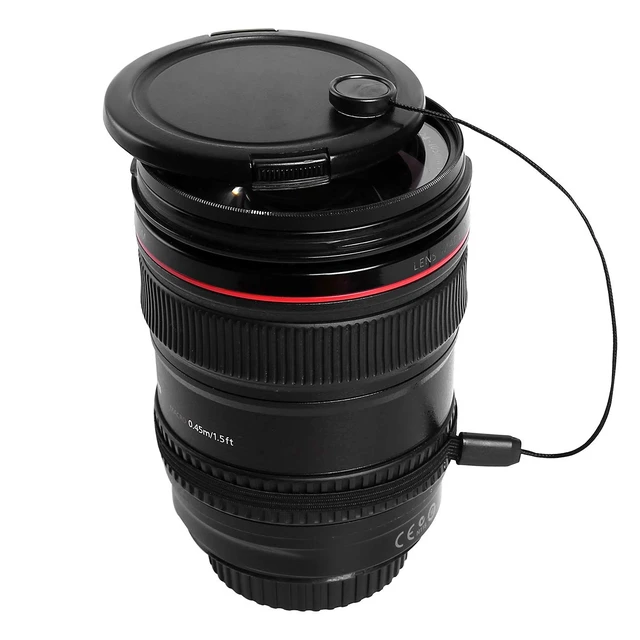 Alt view image 6 of 7 - Camera Lens Cap Keeper Lens Cap Holder Prevent Lens Cap Lost for DSLR SLR Camera Canon/Nikon/Sony/Panasonic/Fujifilm Camera with Microfiber Cleaning Cloth (8 Pack)