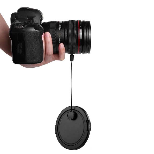 Alt view image 5 of 7 - Camera Lens Cap Keeper Lens Cap Holder Prevent Lens Cap Lost for DSLR SLR Camera Canon/Nikon/Sony/Panasonic/Fujifilm Camera with Microfiber Cleaning Cloth (8 Pack)
