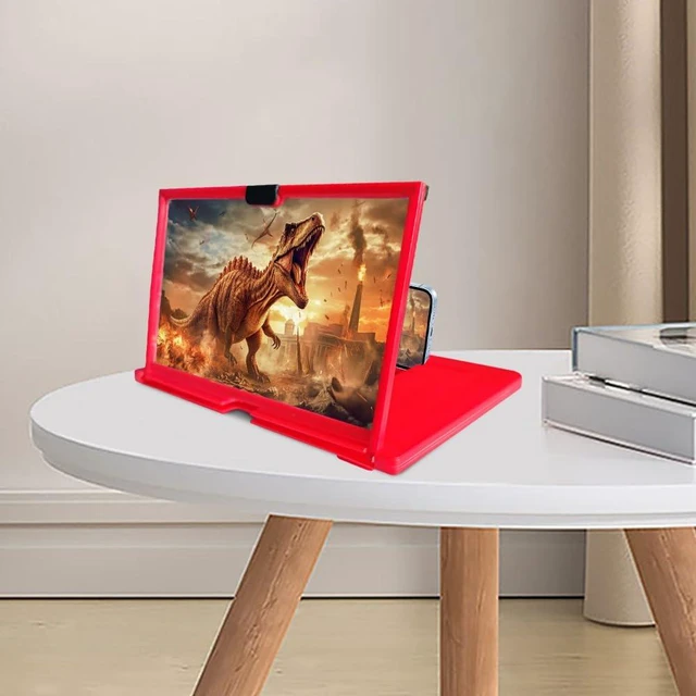 Alt view image 5 of 7 - Screen Magnifier Amplifier Projector Screen for Movies, Videos,and Gaming | 3D HD Foldable Screen Magnifier,12" Anti-Blue Light Big Screen Enlarger for All Smartphones,red