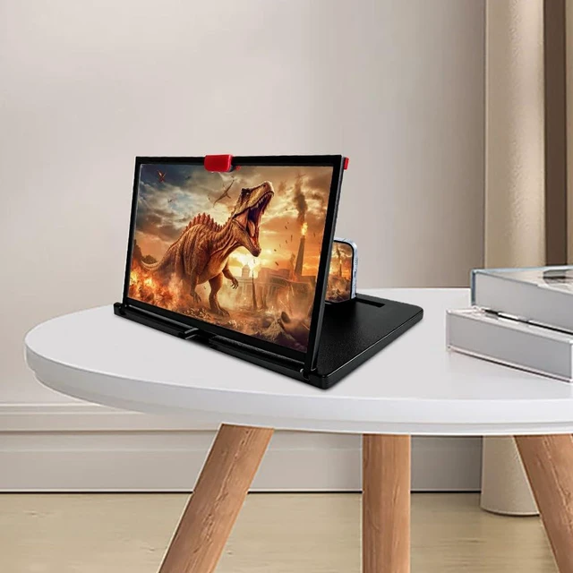 Main image of Screen Magnifier Amplifier Projector Screen for Movies, Videos,and Gaming | 3D HD Foldable Screen Magnifier,12" Anti-Blue Light Big Screen Enlarger for All Smartphones,black