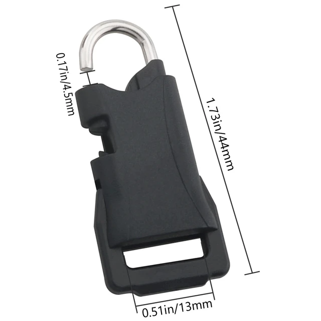 Alt view image 4 of 5 - 4PCS Plastic Camera Strap Quick Release Buckles with Connecting Tail Buckles 1.73x0.51x0.17 inches for Storage Bags and Phone Wrist Straps Black
