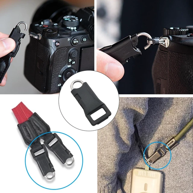 Alt view image 5 of 5 - 4PCS Plastic Camera Strap Quick Release Buckles with Connecting Tail Buckles 1.73x0.51x0.17 inches for Storage Bags and Phone Wrist Straps Black