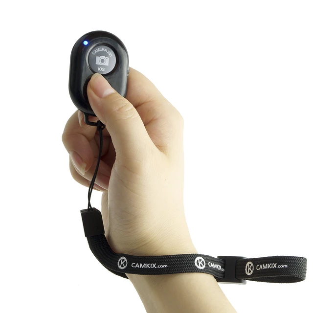 Alt view image 2 of 4 - Wireless Bluetooth Camera Shutter Remote Control Clicker for Smartphones - Create Amazing Photos and Selfies - Compatible with All iOS and Android Devices with Bluetooth/Including Wrist Strap