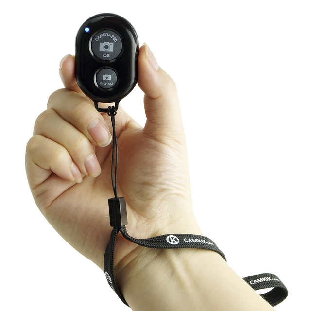 Alt view image 4 of 4 - Wireless Bluetooth Camera Shutter Remote Control Clicker for Smartphones - Create Amazing Photos and Selfies - Compatible with All iOS and Android Devices with Bluetooth/Including Wrist Strap