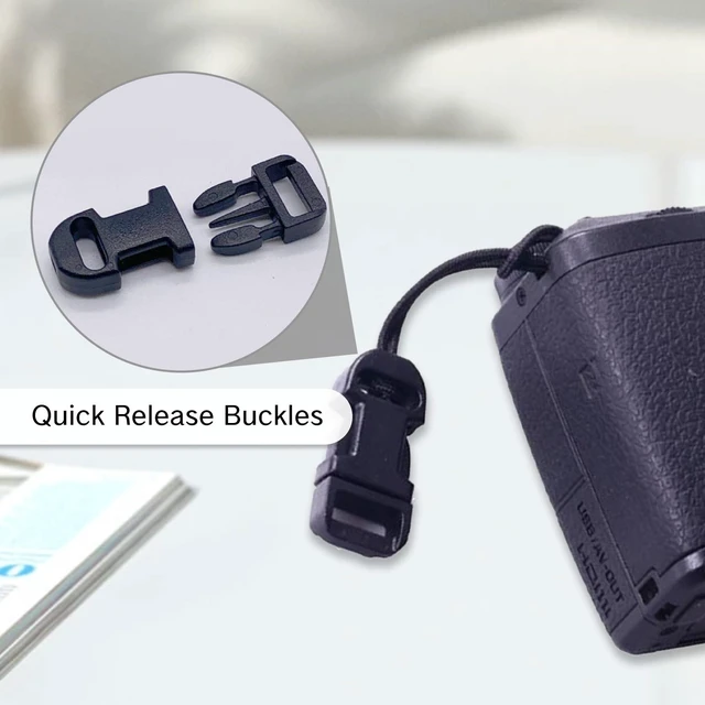 Alt view image 5 of 7 - 6Pcs Camera Strap Quick Release Clips with Metal Hooks Neck Strap Fast Links Clamps Anchor Connectors Adjustable Quick Release Buckles for DSLR Style Adapter with Steel Lug Rings