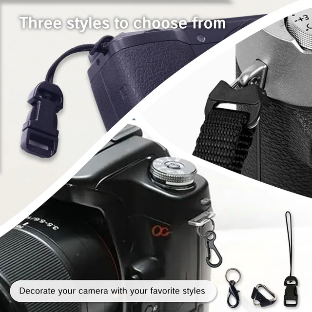 Alt view image 7 of 7 - 6Pcs Camera Strap Quick Release Clips with Metal Hooks Neck Strap Fast Links Clamps Anchor Connectors Adjustable Quick Release Buckles for DSLR Style Adapter with Steel Lug Rings