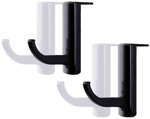 Main image of 4pcs Black and White Headphone Headset Hanger Monitor Stand Holder Headset Stick-on Hook