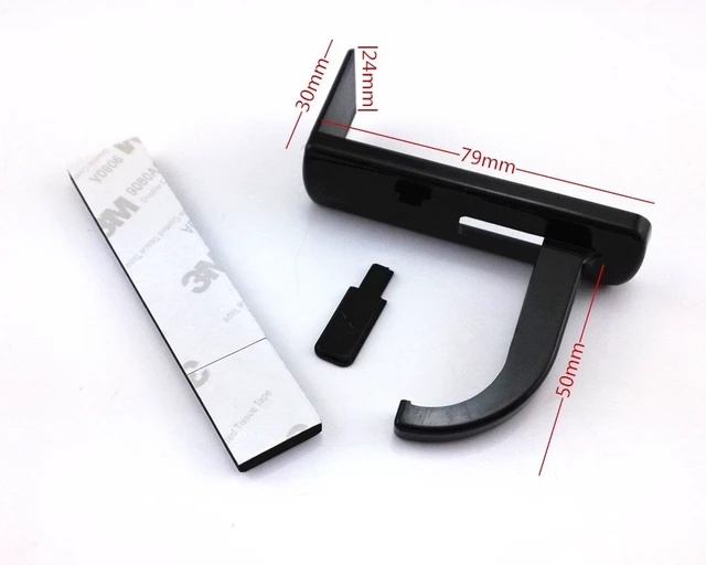 Alt view image 4 of 7 - 4pcs Black and White Headphone Headset Hanger Monitor Stand Holder Headset Stick-on Hook