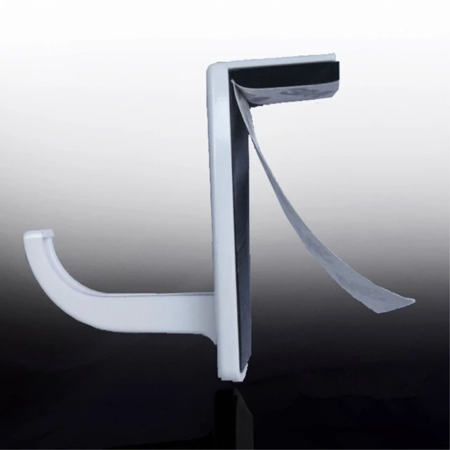 Alt view image 5 of 7 - 4pcs Black and White Headphone Headset Hanger Monitor Stand Holder Headset Stick-on Hook
