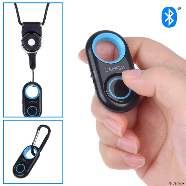Alt view image 2 of 7 - Camera Shutter Remote Control with Bluetooth Wireless Technology - Works Flawlessly with iPhone/iPad and Android (Blue)