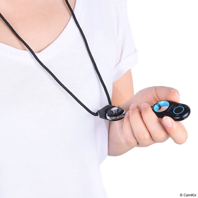 Alt view image 3 of 7 - Camera Shutter Remote Control with Bluetooth Wireless Technology - Works Flawlessly with iPhone/iPad and Android (Blue)