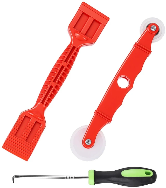 Main image of 2PCS Screen Roller Tool Screen Repair Tool Rubber Edge Trim Install Tools | Seal Strip Set Window Roller Spline Installer Stick Closing Roller for Automotive Screens Repair Replacement