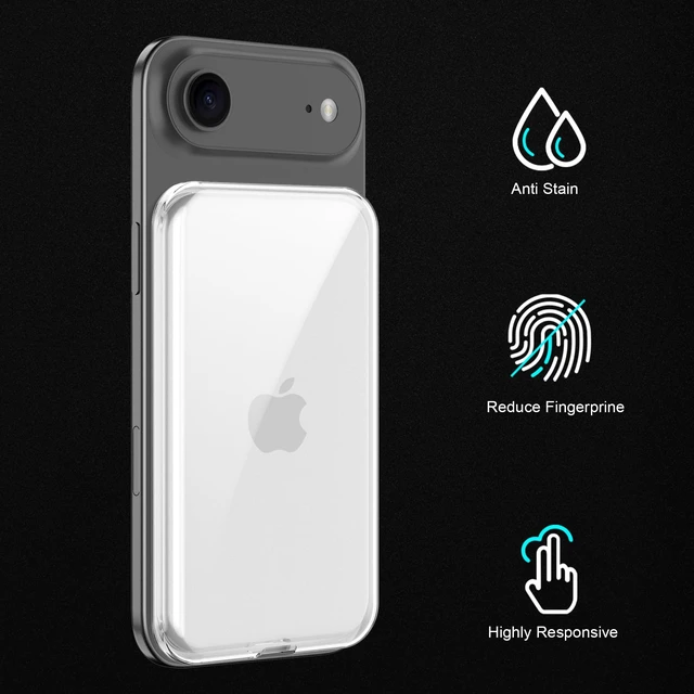 Alt view image 6 of 7 - for iPhone Air MagSafe Battery Case,Ultra Thin Slim Silicone Case for 17 Air Battery Pack,Cratch-Resistant,Shockproof- Clear