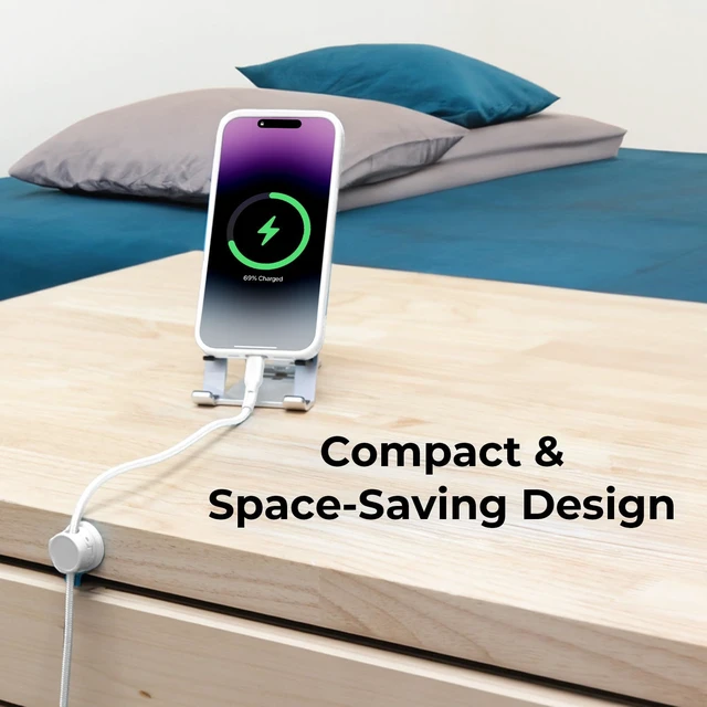 Alt view image 4 of 7 - Cable Management Magnetic Snap Organizer 6-Pack, Black & White | Compact Cord Holders with Strong Magnetic Closure Adhesive Cable Clips for USB Cables Power Cords & Headphones with Storage