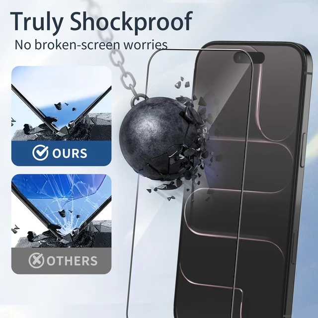 Alt view image 3 of 7 - 2+2+2 Screen Protector for iPhone 17 Air with Alignment Tool | Front Screen and Back Glass Protector Camera Lens Protector 9H Hardness Protective Film Easy Installation