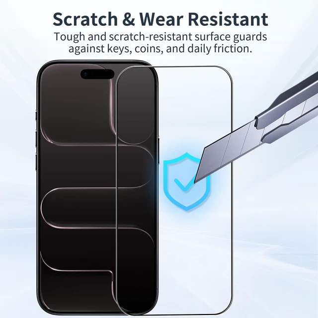 Alt view image 4 of 7 - 2+2+2 Screen Protector for iPhone 17 Air with Alignment Tool | Front Screen and Back Glass Protector Camera Lens Protector 9H Hardness Protective Film Easy Installation