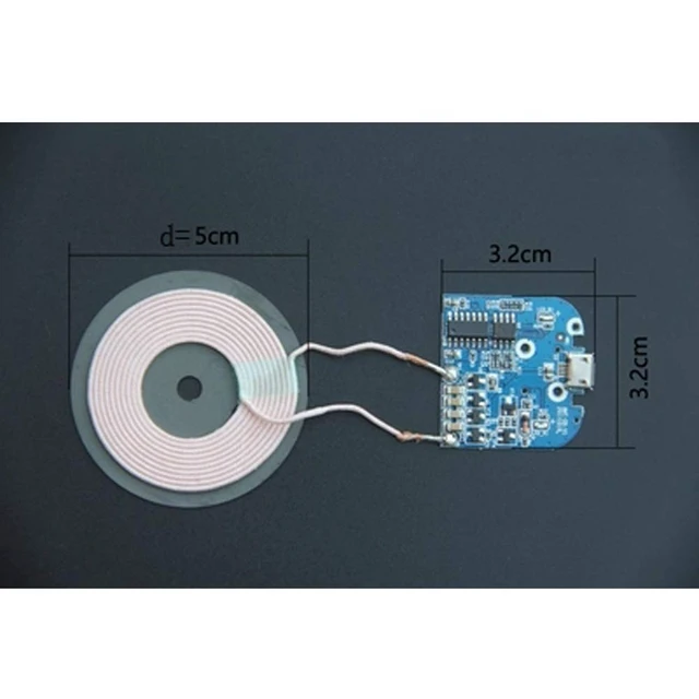 Alt view image 6 of 7 - 2Pcs Qi Wireless Charger PCBA Circuit Board with Coil Pad Charging for DIY K9G9
