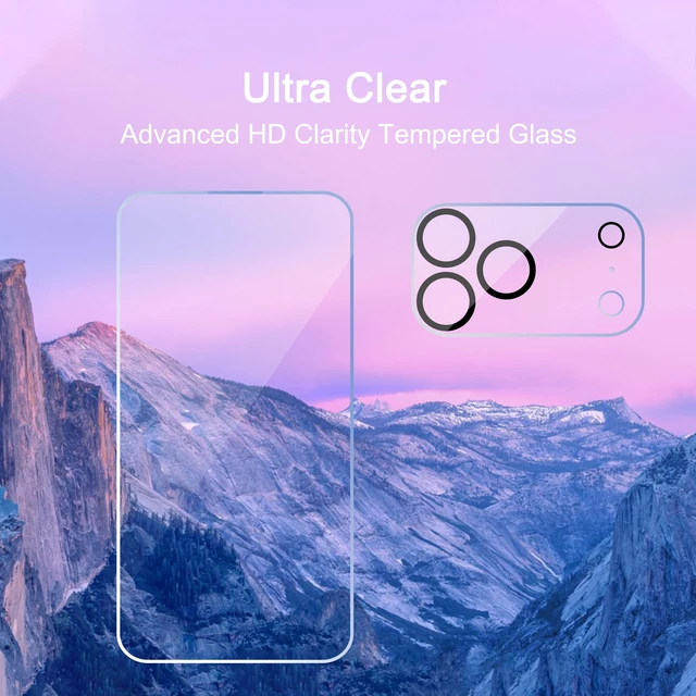 Alt view image 3 of 6 - Screen Protector + Camera Lens Protector for iPhone 18 Pro | 3+3 Pack, 6.3 inch, Tempered Glass, Installation Frame, Sensor Protection, Dynamic Island Compatible, Case Friendly