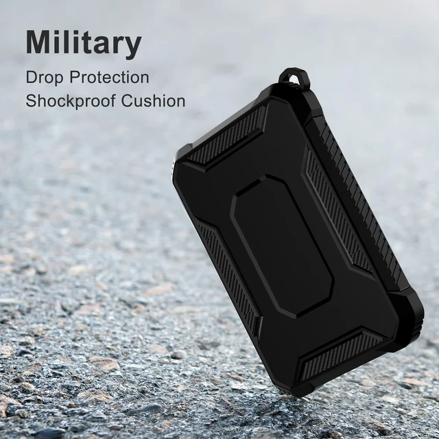 Alt view image 3 of 7 - 2 Pack Case Compatible with Magsafe Battery Pack Cover, Slim TPU Carbon Fiber Design Protective Case Cover with Keychain Anti-Shockproof Rugged Bumper Shell for Magsafe Battery Pack