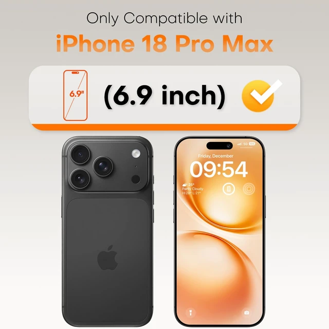Alt view image 2 of 7 - iPhone 18 Pro Max Screen Protector, Easy Installation | Bubble-Free, 9H+ Tempered Glass, 8FT Military Grade Shatterproof, Anti-Scratch, Case Friendly HD Clear 6.9" 2 Pack