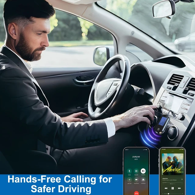 Alt view image 4 of 7 - Bluetooth Audio Adapter for Headphones, Wireless Transmitter Receiver | Low Latency, with 3.5mm Aux Jacks, Suitable for Airplanes, TVs, Gym Equipment, and Car