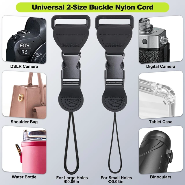 Alt view image 3 of 6 - Blue Floral Shoulder Strap, Adjustable Camera Strap with 2 Sets of Quick-Release Buckles, Comfortable Neck Strap for iPad, Tablet, Camera, Laptop, Binocular, Luggage Bag