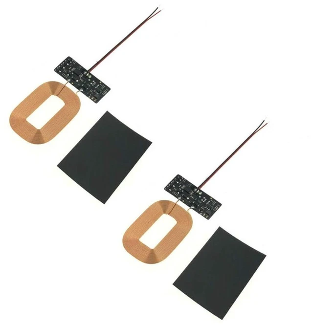 Main image of 2Pcs Wireless Charger Receiver Module PCBA Board Coil Universal Qi DIY