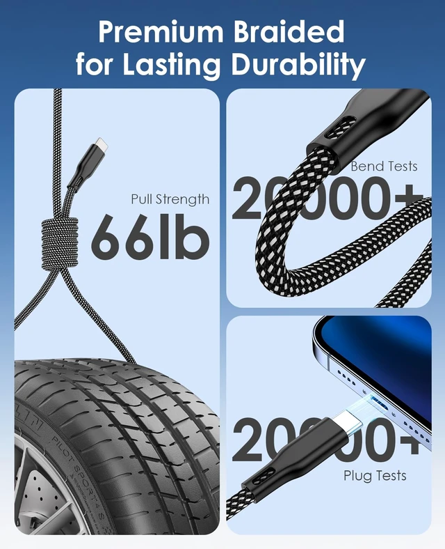 Alt view image 6 of 7 - Coiled USB A to USB C Cable 3.3FT, Organized Fast Charger Cord | Magnetic Wrapped USB C Charging Cable, Tangle-Free Braid Cord for Car & Travel, Compatible with iPhone 17 16, Galaxy, Black