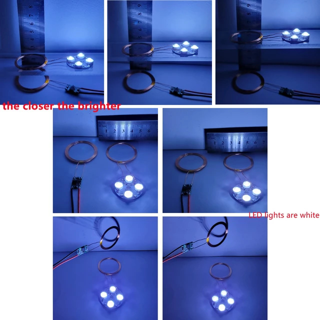Alt view image 2 of 5 - 12V 50mm Distance Charging Transmitter + Receiver 4 pcs 1W high Power LED Power Charger Transfer