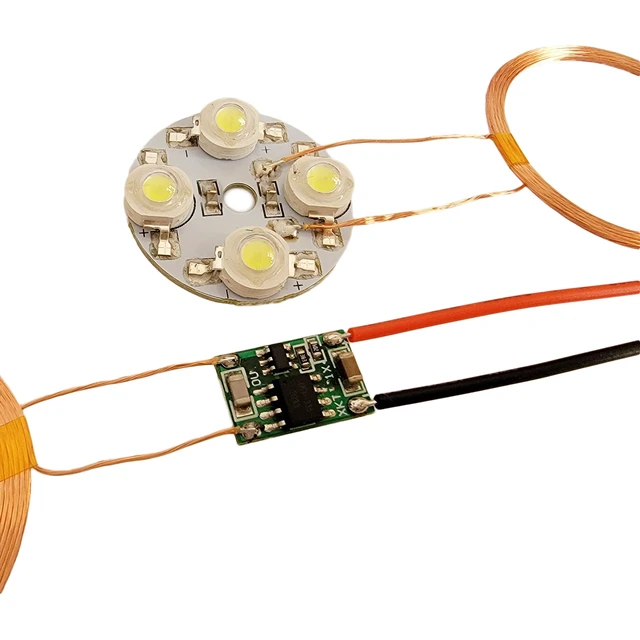 Alt view image 5 of 5 - 12V 50mm Distance Charging Transmitter + Receiver 4 pcs 1W high Power LED Power Charger Transfer