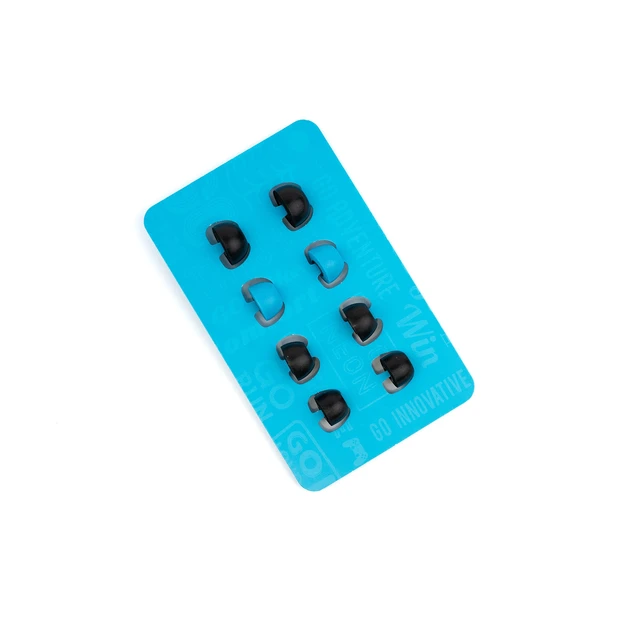 Alt view image 3 of 5 - Cloud Foam Earbud Tips, Universal fit, Memory Foam, Moisture Wicking, Black/Blue, 4 Pairs