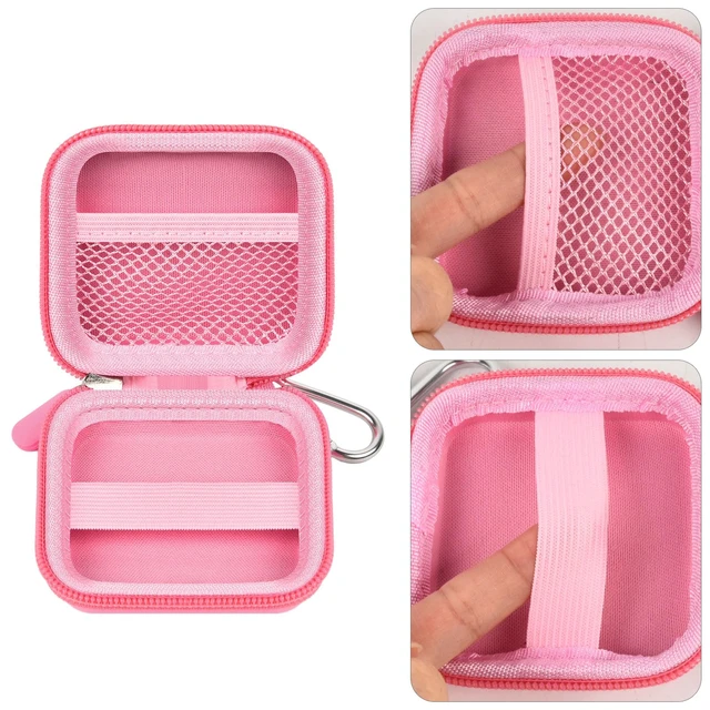 Alt view image 4 of 7 - Hard Case for Square Reader for Contactless and Chip (2nd Gen) | Hard EVA Protects from Drops and Pressure; Mesh Pocket Organizes USB Cable, Carabiner Clips to Work Bags, Pink, Case Only