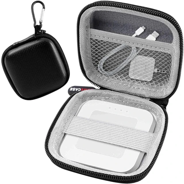 Main image of Hard Case for Square Reader for Contactless and Chip (2nd Gen) | Hard EVA Protects from Drops and Pressure; Mesh Pocket Organizes USB Cable, Carabiner Clips to Work Bags, Black, Case Only