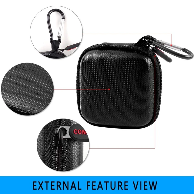 Alt view image 2 of 7 - Hard Case for Square Reader for Contactless and Chip (2nd Gen) | Hard EVA Protects from Drops and Pressure; Mesh Pocket Organizes USB Cable, Carabiner Clips to Work Bags, Black, Case Only