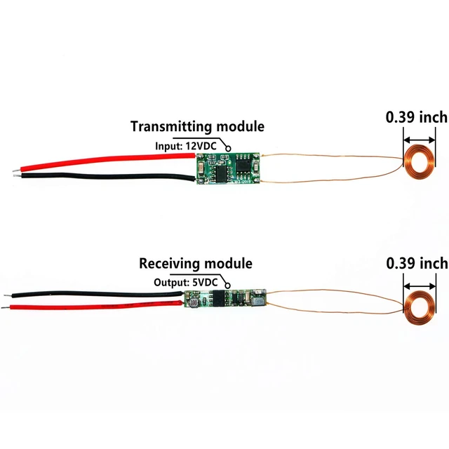 Alt view image 4 of 7 - Wireless Charging 10mm Coil 150mA Power Charger 5V Output (10mm Coil 150mA)