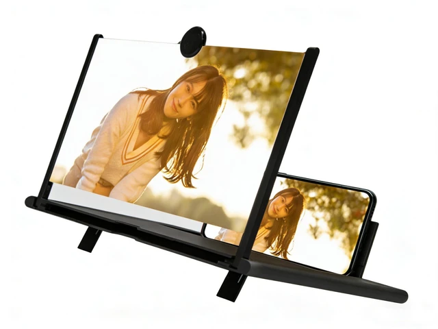 Main image of 10.5 Inch 2026 Upgraded Phone Screen Magnifier, 3D HD Foldable Screen Amplifier with Stand for Movies, Videos, and Reading, Black