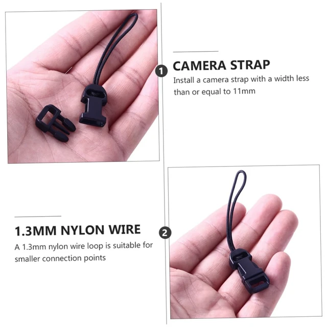 Alt view image 4 of 7 - Camera Quick Release Strap Buckle Set 10 Qd Connector Clips Mini Qd Loop Easy Install Camera Strap Attachment Loop for Neck Straps Digital Cameras Binoculars Outdoor Photography