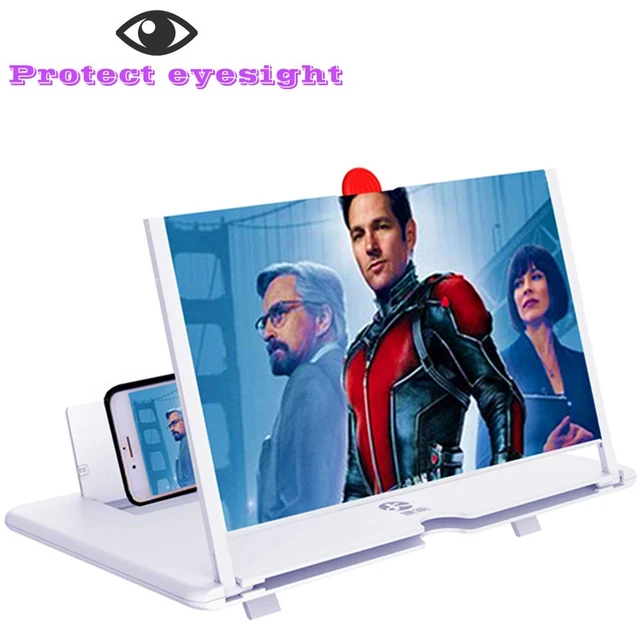 Alt view image 2 of 7 - 12" Screen Magnifier Amplifier, New Generation Mmobile Phone Holder 3D HD Mobile Movie Amplifier, Projector Screen Support X / 8/7 / 7 Plus / 6 / 6s / 6 Plus / 6s Plus and All Other Smartphones