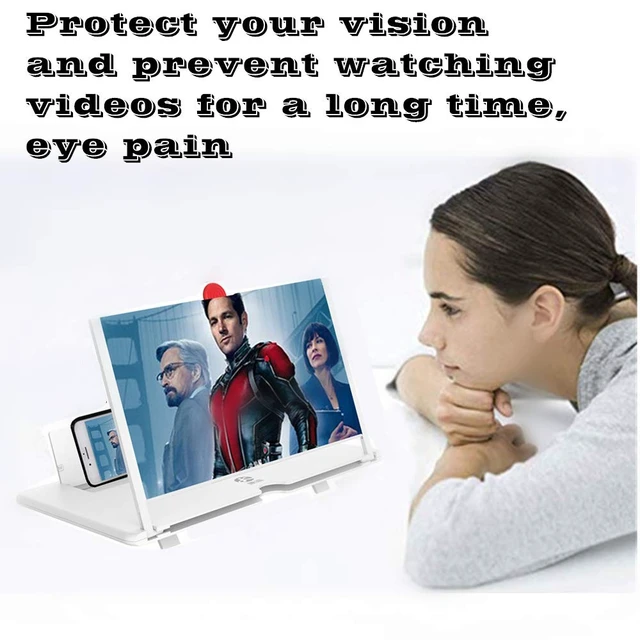 Alt view image 6 of 7 - 12" Screen Magnifier Amplifier, New Generation Mmobile Phone Holder 3D HD Mobile Movie Amplifier, Projector Screen Support X / 8/7 / 7 Plus / 6 / 6s / 6 Plus / 6s Plus and All Other Smartphones