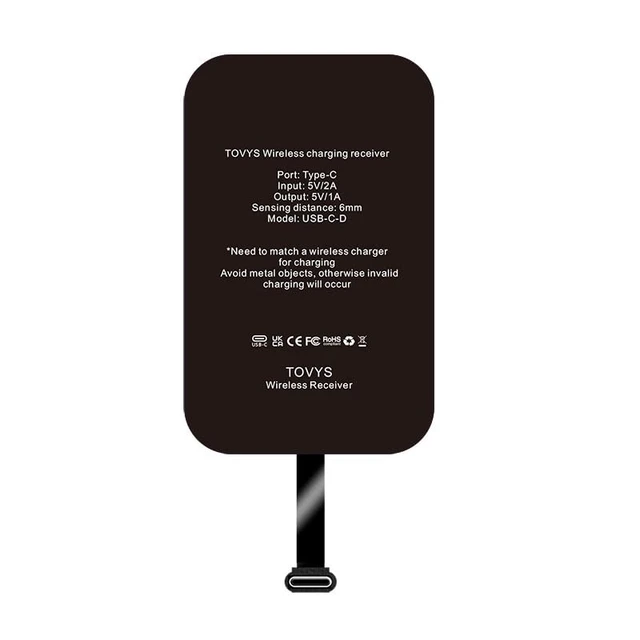 Alt view image 4 of 7 - Wireless Charging Receiver and Adapter, Wireless Charger Receiver Module, Suitable for Google Pixel 3A XL, Samsung Galaxy A13/A14/A15/A42, LG, and Other USB-C Phones.