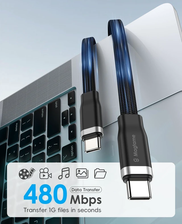Alt view image 6 of 7 - Magnetic USB C to USB C Coiled Cable Flat 3.3FT, 60W Fast Charging | Magnetic Self-Winding Design Keep Cord Tangle-Free, Flat Coiled Structure for Travel/Car Console. Fits iPhone 17/16 & Laptop