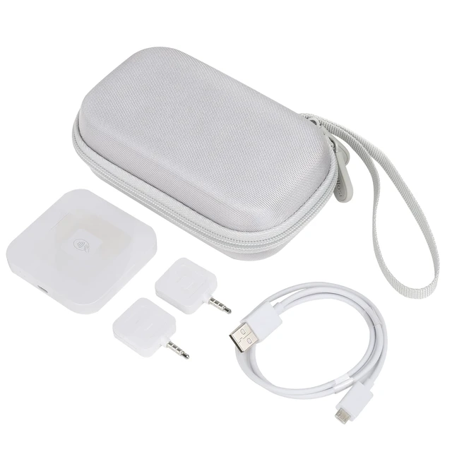 Alt view image 3 of 7 - Hard Case for Contactless Square Card Reader/Chip Reader, White | Hard shell construction, Water-resistant design, Soft interior lining, Protective case only