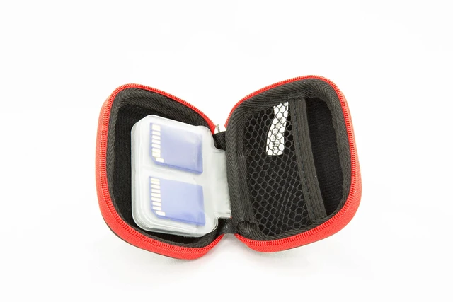 Alt view image 3 of 7 - Weather-Resistant Protective SD Memory Card Storage Case for Photography & Trail Camera - 12 SD Cards, Mesh Pocket
